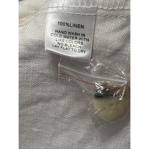 Olivia Moon Women’s 100% Linen White 1-Button Blazer Pockets Sz M - Picture 14 of 15